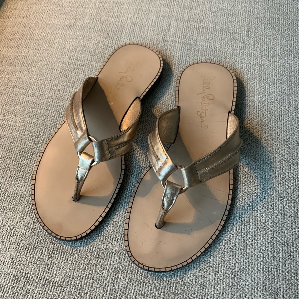Lilly Pulitzer Gold leather sandals (child’s 13c)